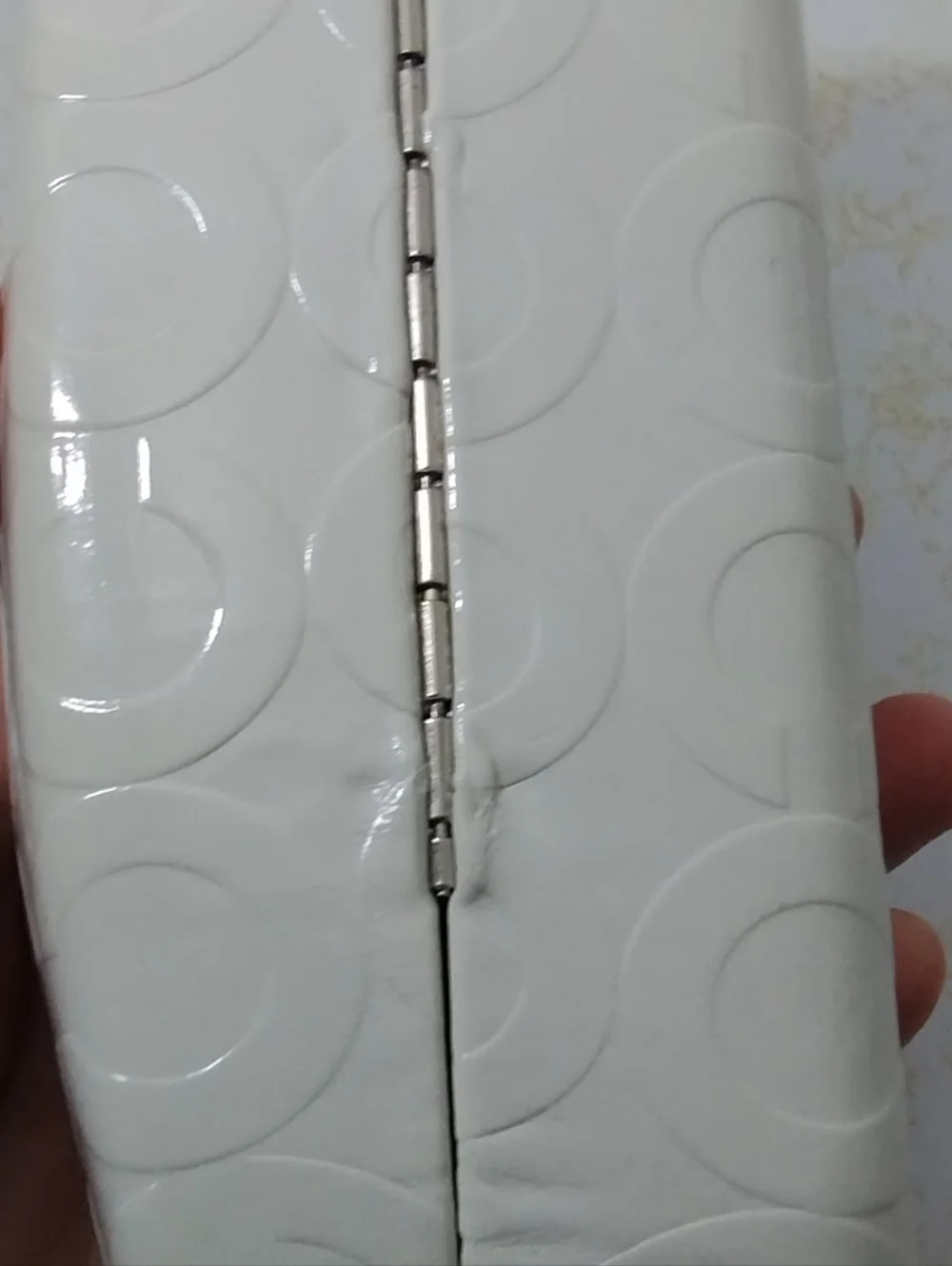 Coach White Embossed Signature Sunglass Case